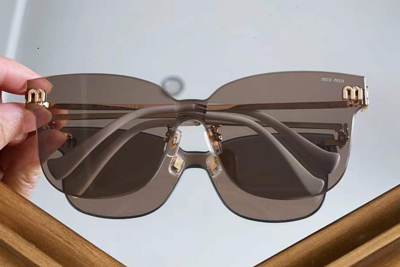 MU105AV Sunglasses Gold White Brown