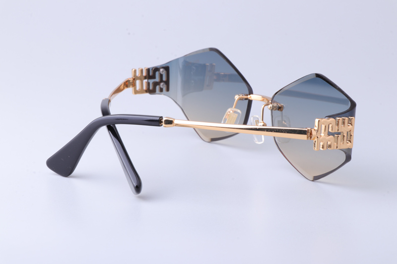 MU140AV Sunglasses Gold Gradient Blue