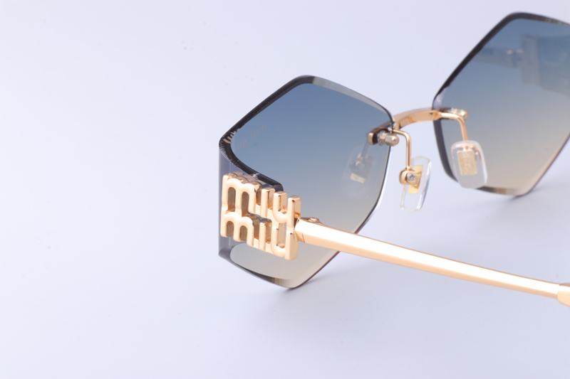 MU140AV Sunglasses Gold Gradient Blue