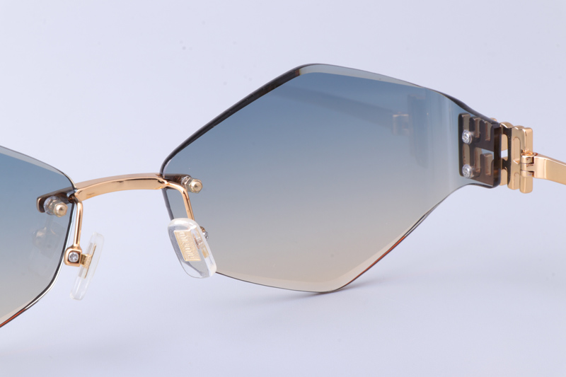 MU140AV Sunglasses Gold Gradient Blue