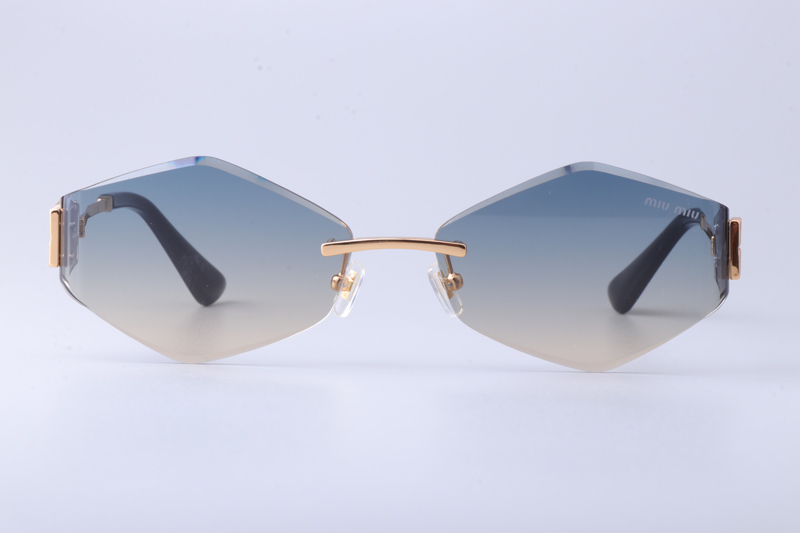 MU140AV Sunglasses Gold Gradient Blue