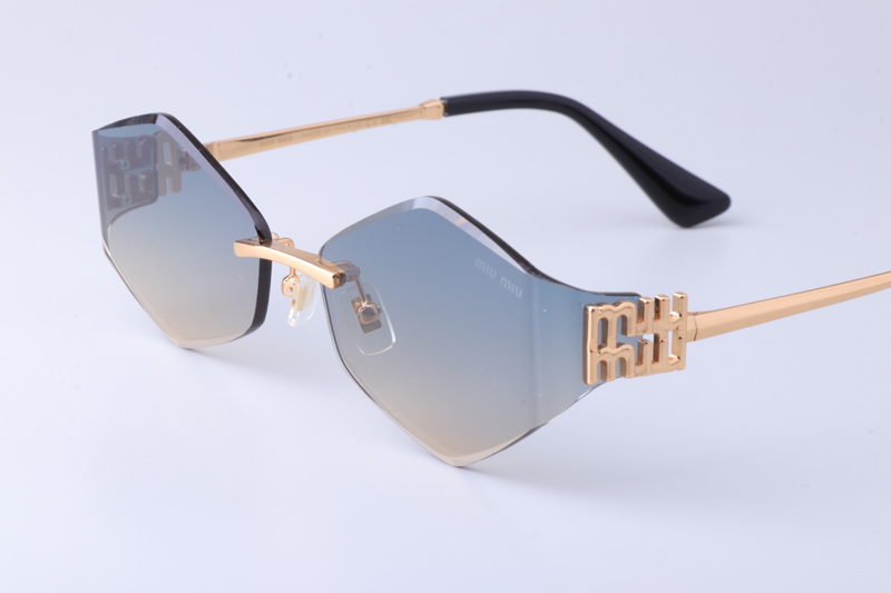 MU140AV Sunglasses Gold Gradient Blue