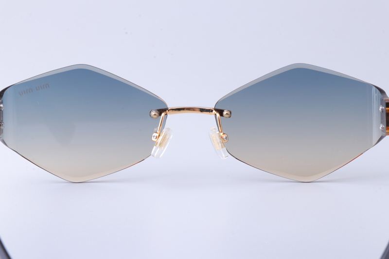 MU140AV Sunglasses Gold Gradient Blue