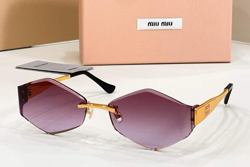 MU140AV Sunglasses Gold Gradient Purple