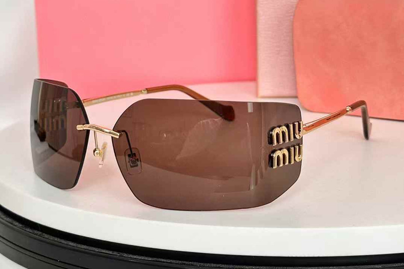 MU54YS Sunglasses Gold Brown