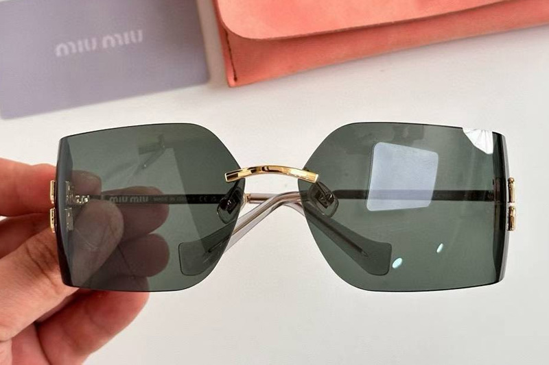 MU54YS Sunglasses Gold Green