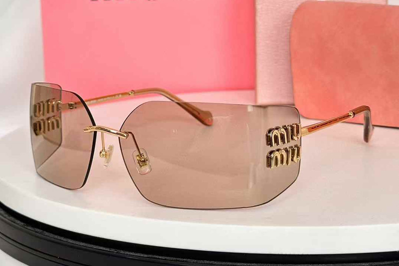 MU54YS Sunglasses Gold Light Brown