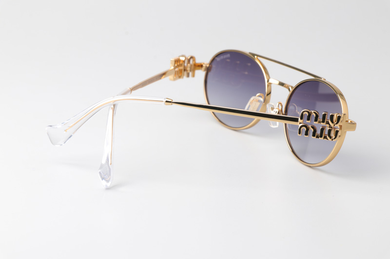 MU54ZS Sunglasses Gold Gradient Gray