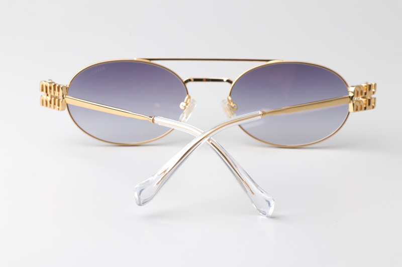 MU54ZS Sunglasses Gold Gradient Gray