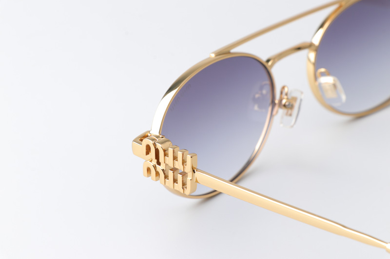 MU54ZS Sunglasses Gold Gradient Gray