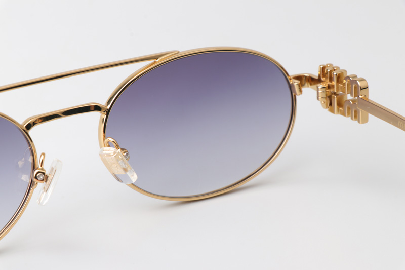 MU54ZS Sunglasses Gold Gradient Gray