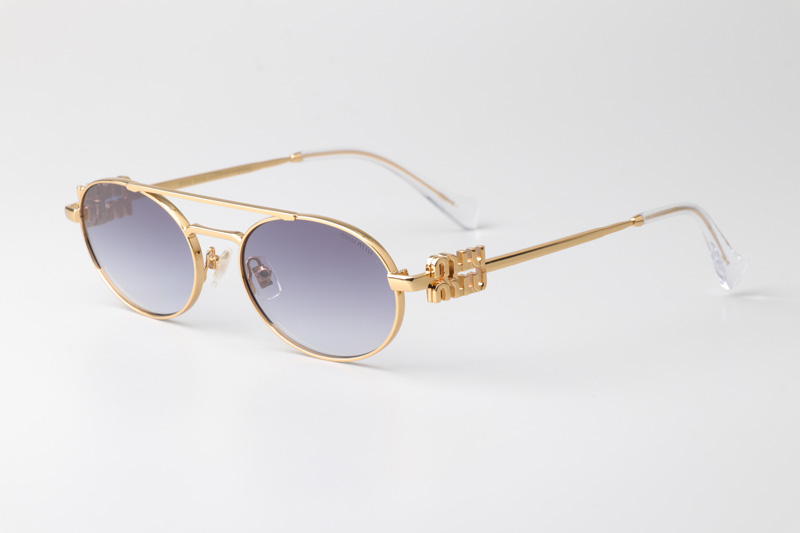 MU54ZS Sunglasses Gold Gradient Gray