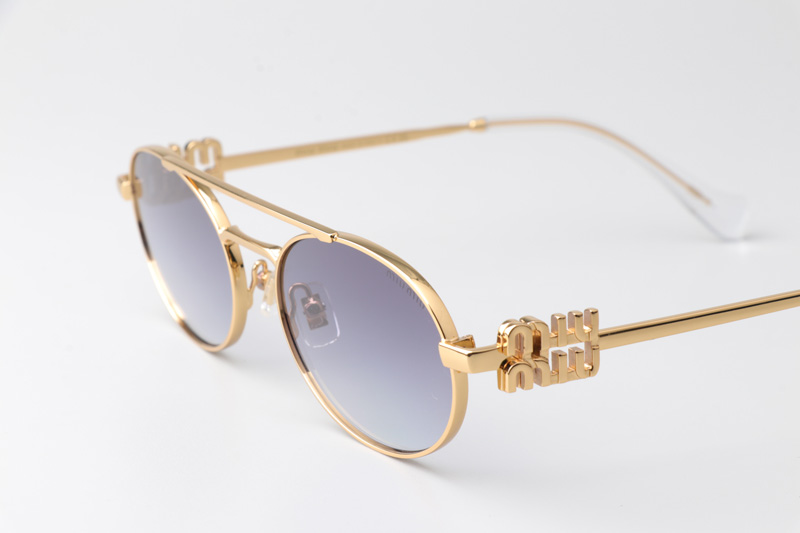 MU54ZS Sunglasses Gold Gradient Gray