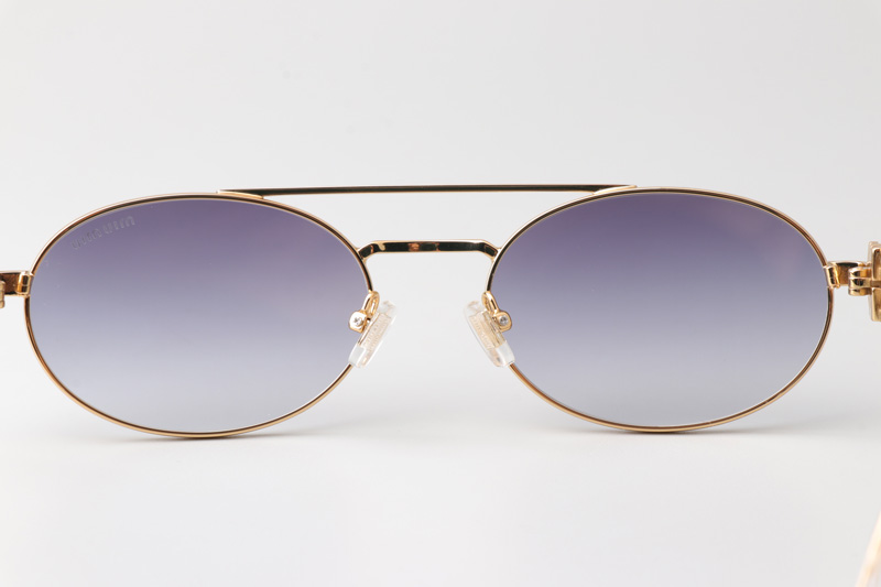 MU54ZS Sunglasses Gold Gradient Gray