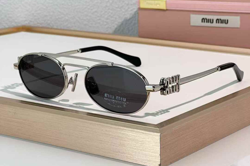 MU54ZS Sunglasses Silver Gray