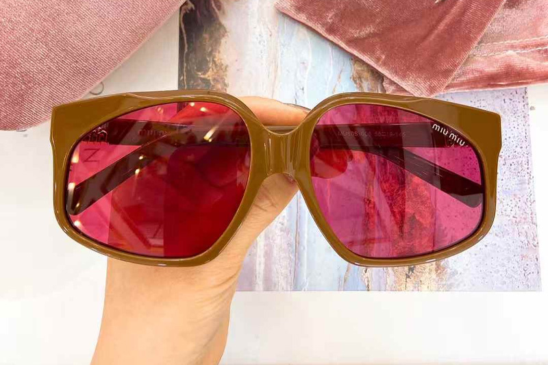 MU80S Sunglasses Coffee Red