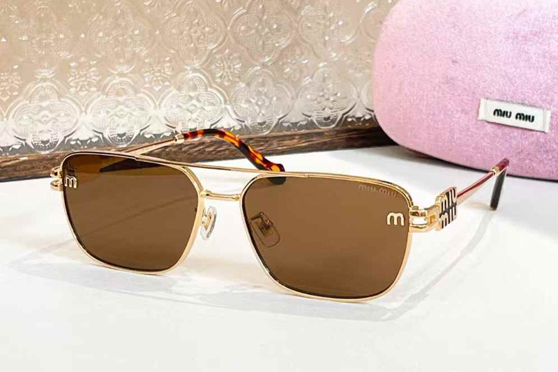 MU90Z Sunglasses Gold Brown