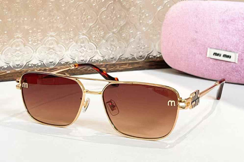 MU90Z Sunglasses Gold Gradient Brown