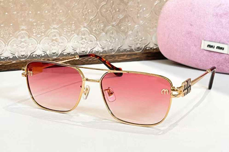 MU90Z Sunglasses Gold Gradient Pink