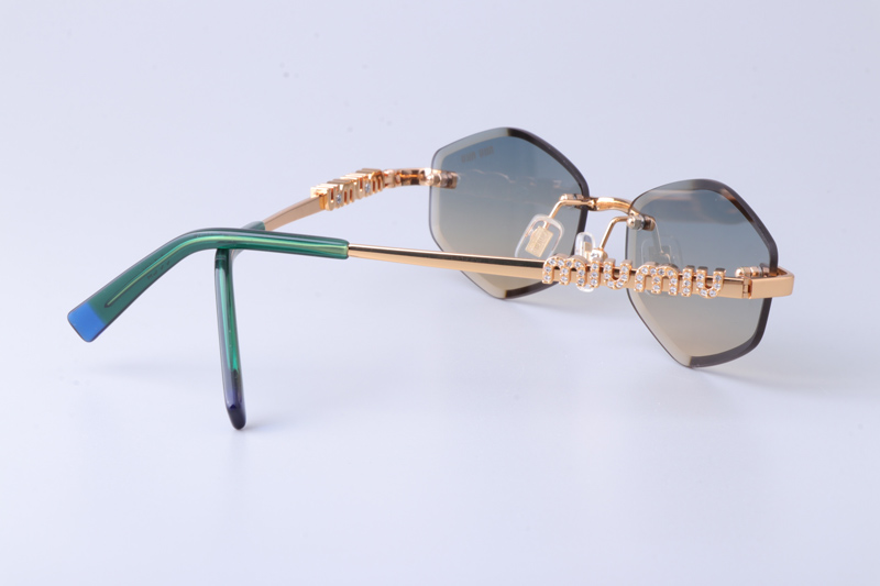 MU948S Sunglasses Gold Gradient Blue