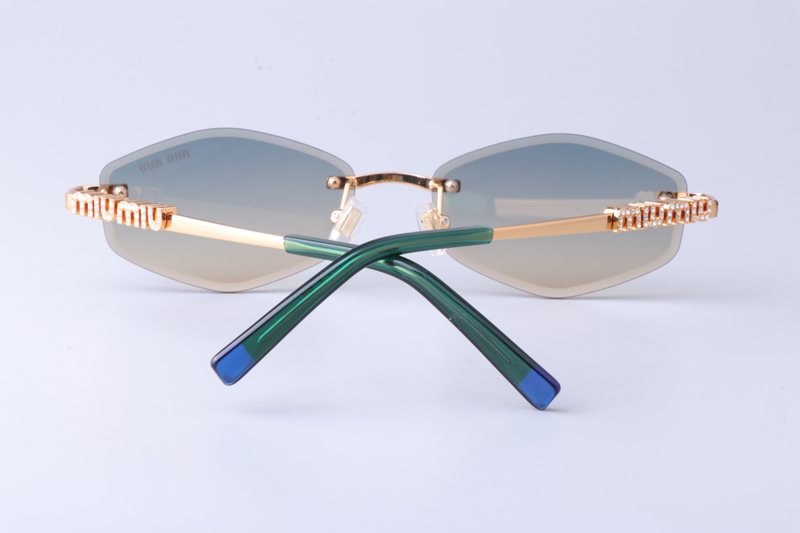 MU948S Sunglasses Gold Gradient Blue