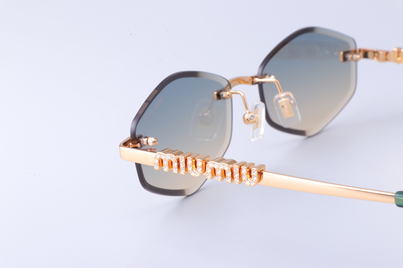 MU948S Sunglasses Gold Gradient Blue