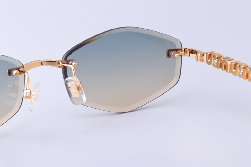 MU948S Sunglasses Gold Gradient Blue