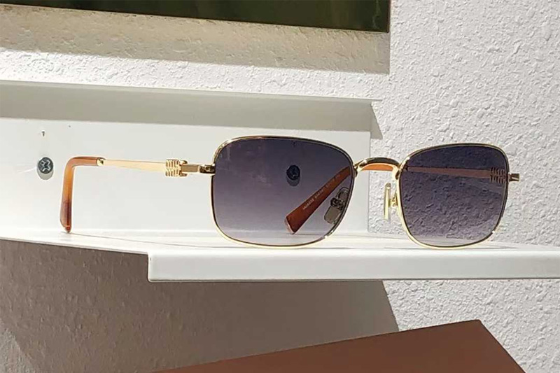 MUA53S Sunglasses Gold Gradient Blue