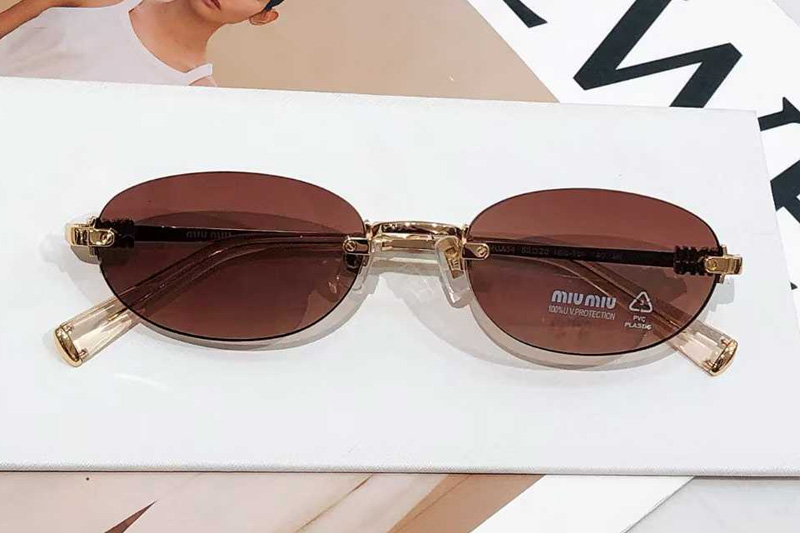 MUA54 Sunglasses Gold Gradient Brown