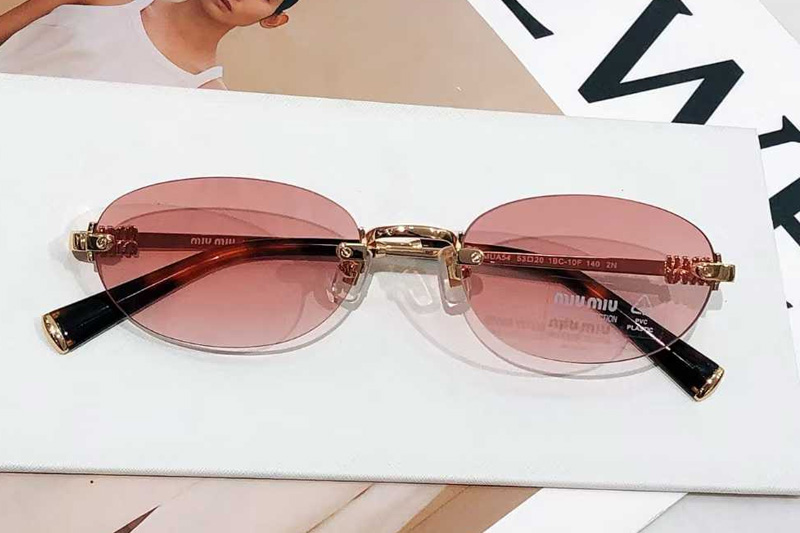 MUA54 Sunglasses Gold Gradient Pink