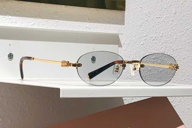 MUA54 Sunglasses Gold Light Gray