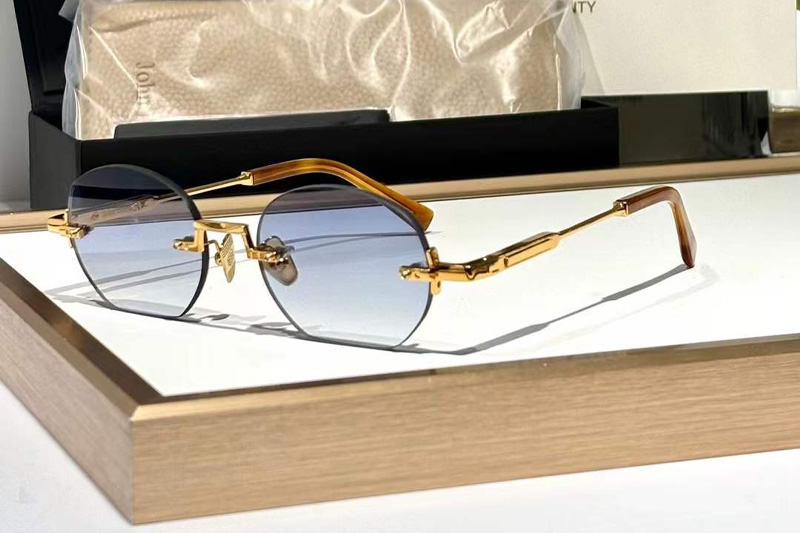 Marshall Sunglasses Gold Gradient Blue