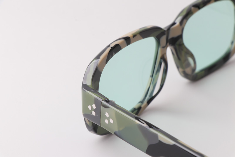 Nakahira Sunglasses Gray Tortoise Green