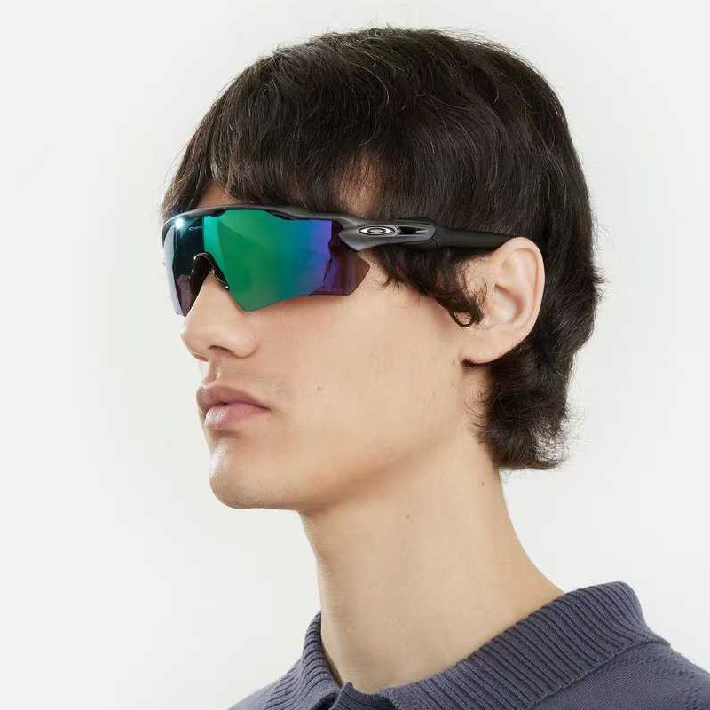 OO9208 Sunglasses Black Green Flash