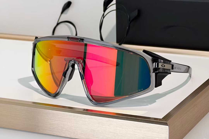 OO9404 Sunglasses Gray Red Flash