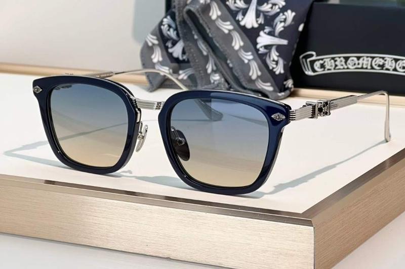 Overpoked Sunglasses Blue Gradient Gray