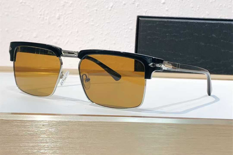 PL3102V Sunglasses Black Silver Brown