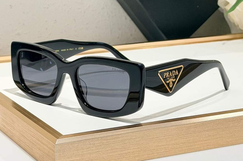 PR2200S Sunglasses Black Gold Gray