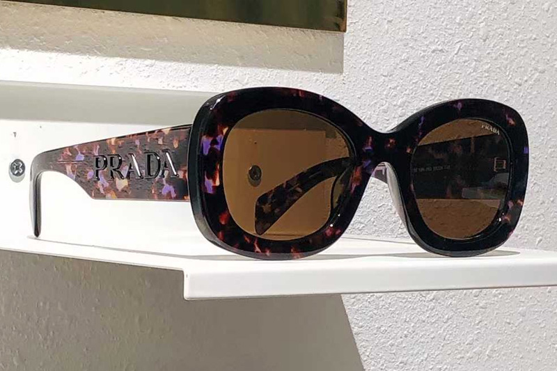 PRA13S Sunglasses Purple Tortoise Brown