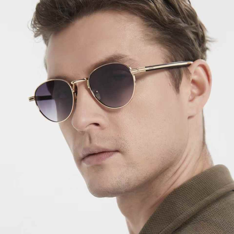 PRB52S Sunglasses Gold Black Gradient Gray