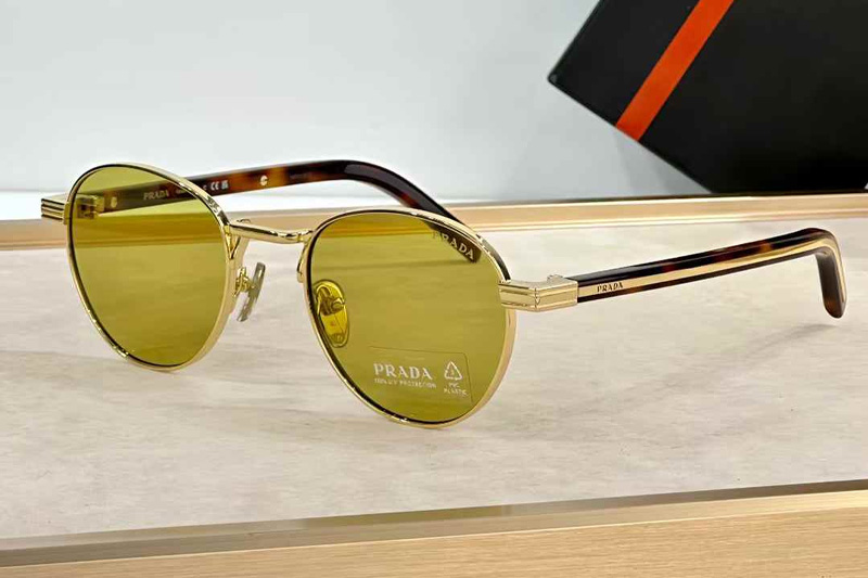 PRB52S Sunglasses Gold Tortoise Green