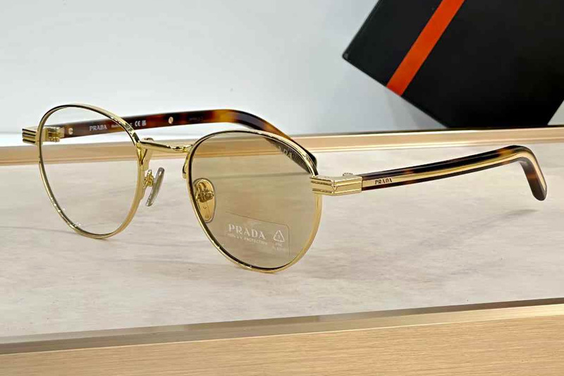 PRB52S Sunglasses Gold Tortoise Photochromic Brown