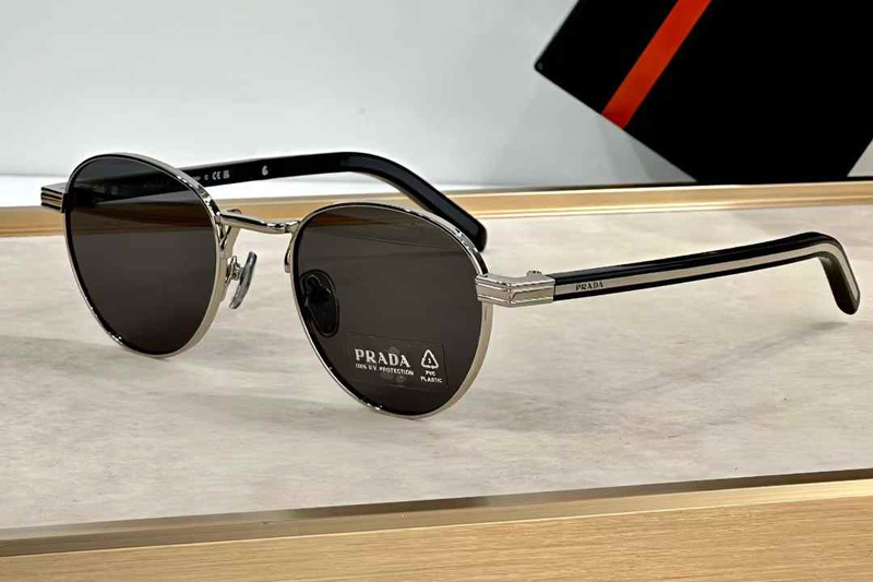 PRB52S Sunglasses Silver Black Gray