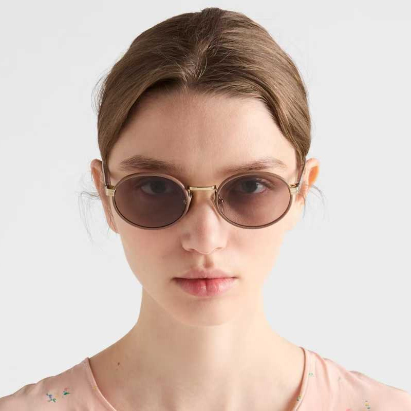 PRB56S Sunglasses Pink Gold Brown