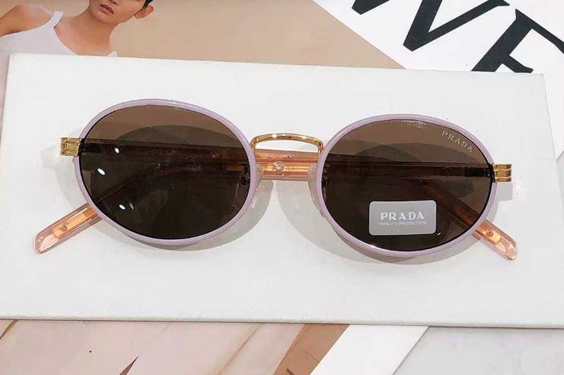 PRB56S Sunglasses Pink Gold Brown