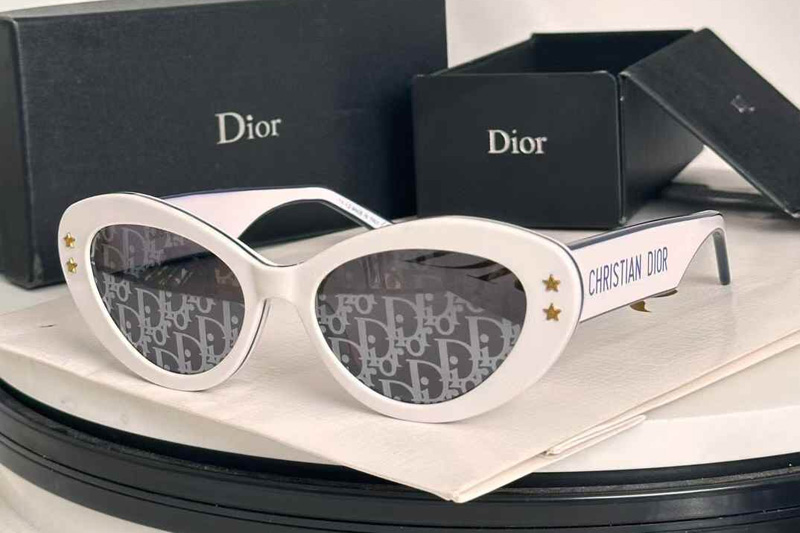 Pacific B1U Sunglasses White Silver Logo