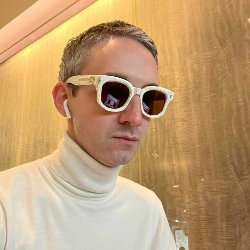 Pasolini Sunglasses White Brown