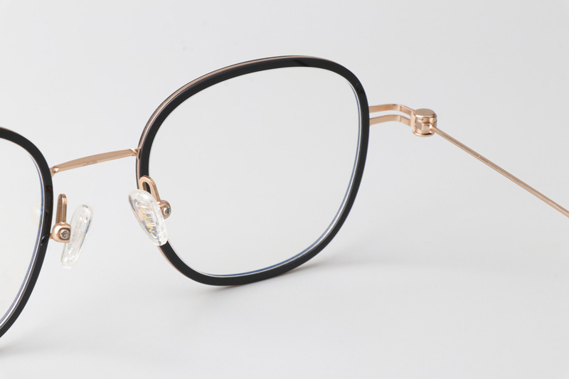 Pinne Eyeglasses Black Gold