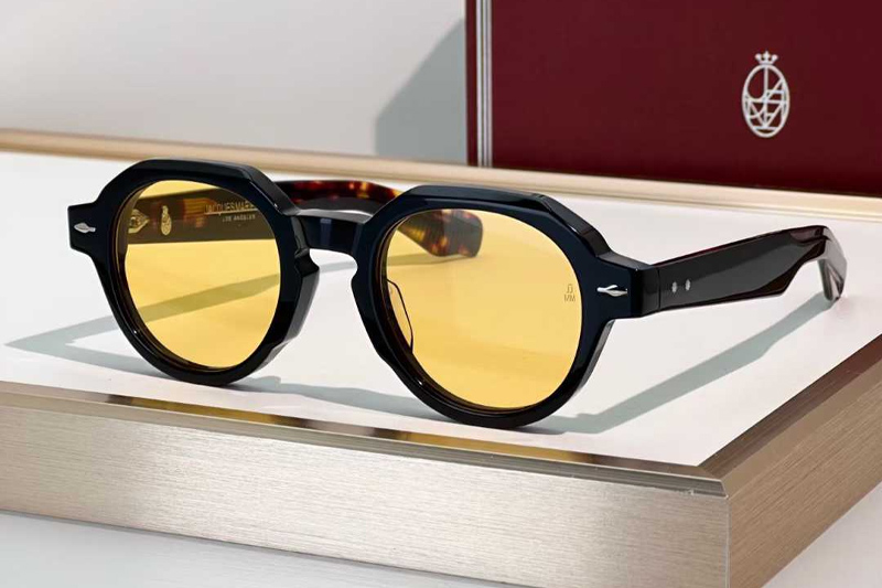 Pontian Sunglasses Black Tortoise Yellow