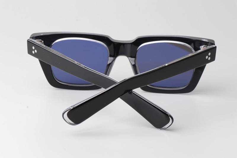 Quentin Sunglasses Black Transparent Gray